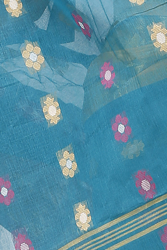 Green Pure Cotton Dui_Has Tant Saree (871)